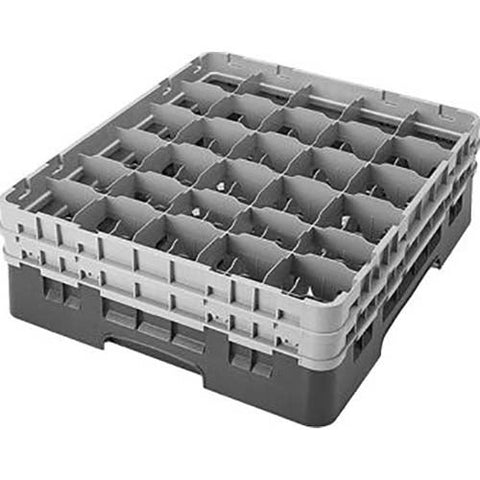 Cambro Camrack Polypropylene Cranberry Full Size 30 Compartment Glass Rack, 5 1/4 inch -- 4 per case.