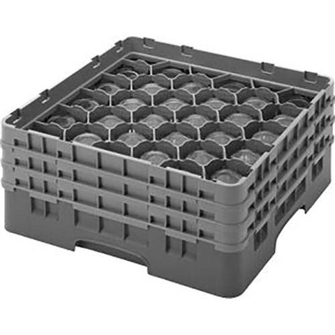 Cambro Camrack Polypropylene Sherwood Green Full Size 30 Compartment Glass Rack, 6 7/8 inch -- 3 per case.