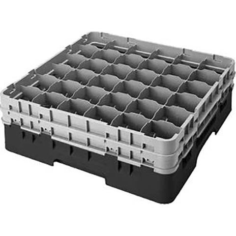 Cambro Camrack Polypropylene Cranberry Full Size 36 Compartment Glass Rack, 5 1/4 inch -- 4 per case.