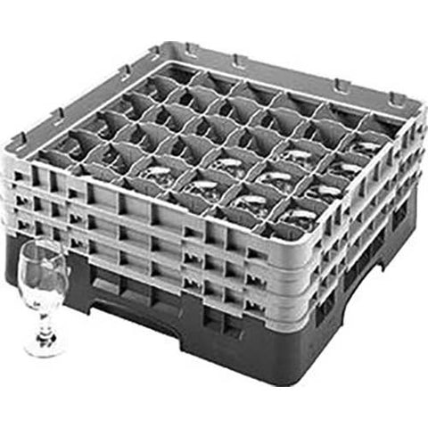 Cambro Camrack Polypropylene Blue Full Size 36 Compartment Glass Rack, 6 7/8 inch -- 3 per case.