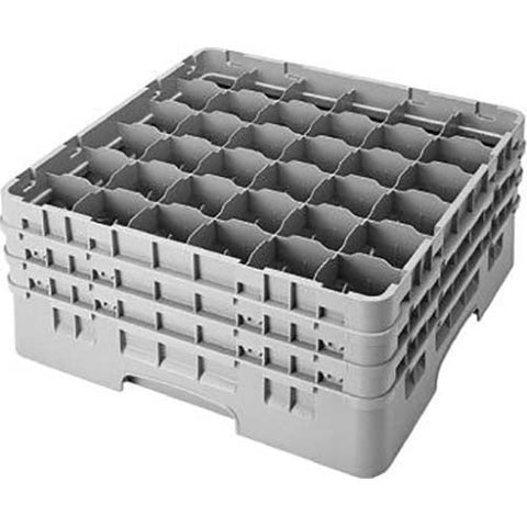 Cambro Camrack Polypropylene Brown Full Size 36 Compartment Glass Rack, 7 3/4 inch -- 3 per case.