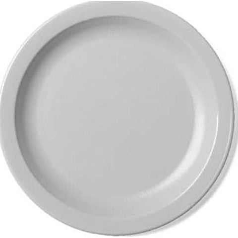 Cambro Camwear White Narrow Rim Plate, 6 9/16 inch Diameter -- 48 per case.