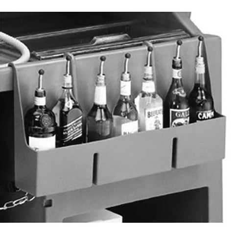Cambro Granite Gray 7 Bottle Speed Rail for Large Portable Beverage Bar CamBar.