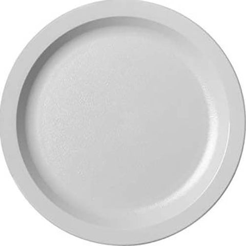 Cambro Camwear White Narrow Rim Plate, 8 1/4 inch Diameter -- 48 per case.