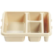 Cambro Co Polymer 4 Compartment Meal Delivery Tray, Tan, 9 x 11 x 2 1/2 inch -- 24 per case.