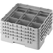 Cambro Camrack Polypropylene Sherwood Green Full Size 9 Compartment Glass Rack, 8 1/2 inch -- 2 per case.