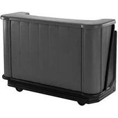 Cambro Granite Gray with Black Base Standard Style Complete Medium Portable Beverage Bar CamBar, 67 1/2 x 28 1/2 x 47 1/2 inch.