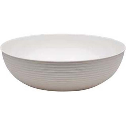 Cambro Camwear Polycarbonate White Round Ribbed Bowl, 40.0 Quart -- 4 per case.