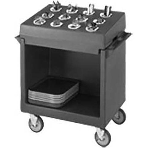 Cambro Granite Green Cart and Rack Combination Cart with Cutlery Rack, 38 1/8 22 3/4 x 41 1/4 inch.