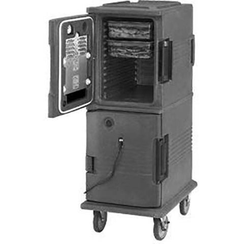 Cambro 110 Voltage Dark Brown Heated Camcart, 20 1/2 x 54 x 27 1/8 inch.