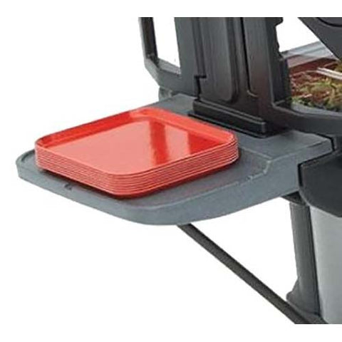 Cambro Granite Gray End Table with Arm for Versa Food Bar and Tables, 27 x 22 x 4 1/2 inch.