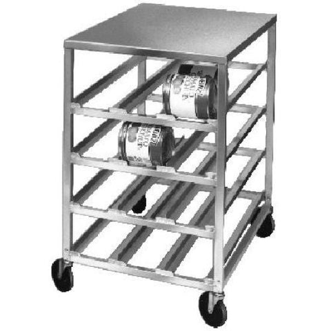Channel Manufacturing Aluminum Half Size Mobile Can Storage Rack with Aluminum Top, 34 x 25 3/4 x 35 1/4 inch.