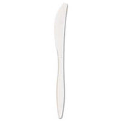 Boardwalk Mediumweight Polypropylene Cutlery, Knife, White, 1000/Carton