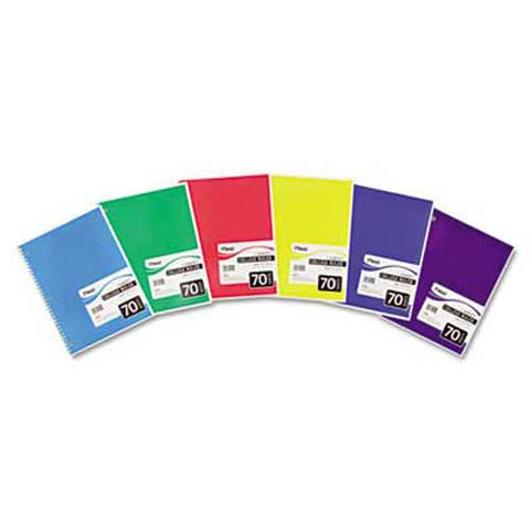 Mead Spiral Bound Notebook, College Rule, 8 x 10 1/2, White, 1 Subject, 70 Sheets