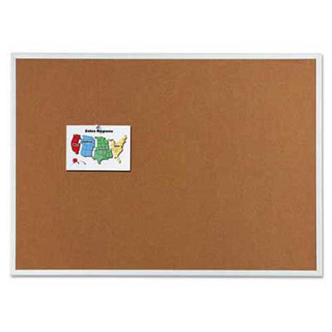 Quartet Classic Cork Bulletin Board, 36 x 24, Silver Aluminum Frame