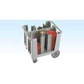 Cambro S Series Adjustable Dish Caddy with 6 Divider, Dark Brown, 29.125 x 38.25 x 32.375 inch.