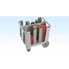 Cambro S Series Adjustable Dish Caddy with 6 Divider, Dark Brown, 29.125 x 38.25 x 32.375 inch.