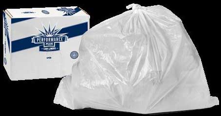 Performance Plus Clear 0.24 Mil High Density Perforated Can Liner, 24 x 32 inch - 50 per roll -- 20 rolls per case