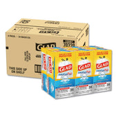 Glad Force Flex Plus White Odor Shield 0.9 Mil Tall Kitchen Drawstring Trash Bag, 24 x 28 inch -- 204 per case