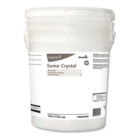 Diversey Suma Crystal A8 Characteristic Scent Rinse Aid, 18.9 Liter Container