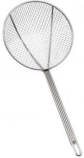 Tablecraft Nickel Plated Round Mesh Skimmer, 6 inch