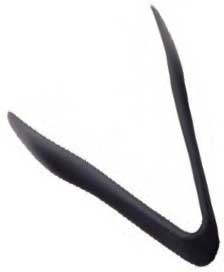Tablecraft Silicone and Stainless Steel Tong, 7 inch