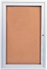 3M Cork Bulletin Board, 36 x 24, Mahogany Frame