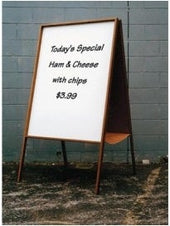 American Metalcraft Pine Black Value Sandwich Board, 27 1/4 x 4 x 49 1/4 inch.