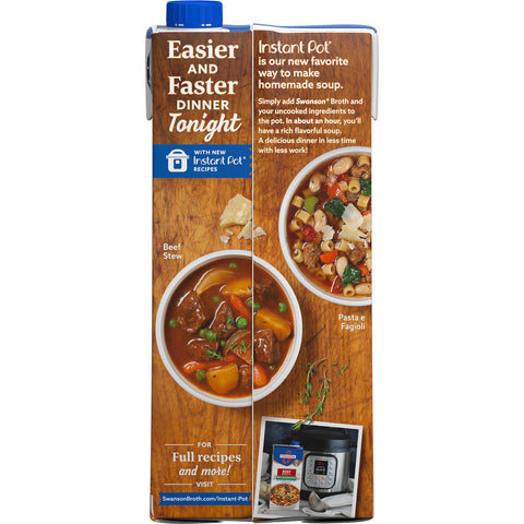 Swanson 50 Percent Less Sodium Beef Broth, 32 Ounce -- 12 per case.