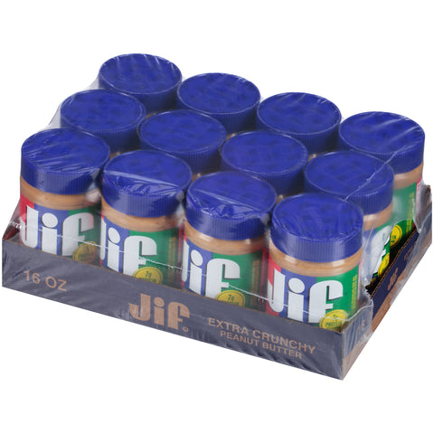 Jif Crunchy Peanut Butter, 16 Ounce -- 12 per case.