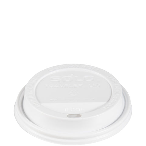 Solo® LID DOME WHITE TRAVELER® CAPPUCCINO STYLE SIP HOLE