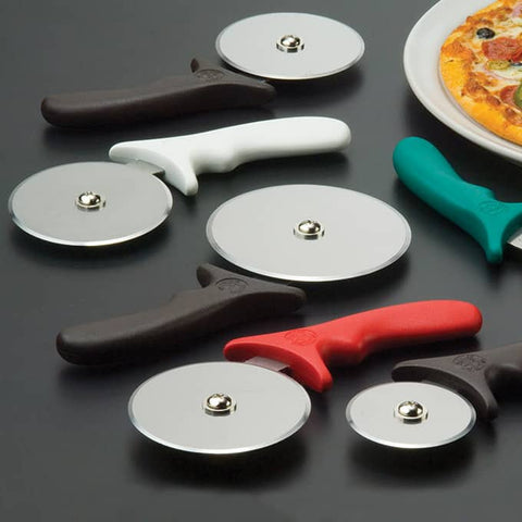American Metalcraft Red Plastic Handled Pizza Cutter, 4 inch