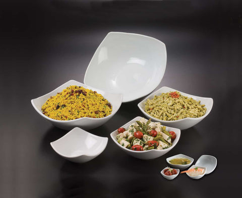 American MetalCraft BOWL SQUOUND™ CERAMIC WHITE 7 OZ