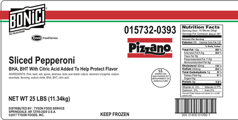 Pizzano® PEPPERONI SLICED 45MM 14/OZ 10157320393