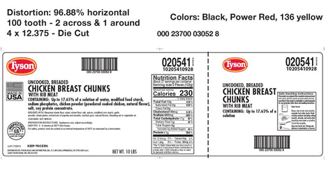 Chicken Chunk Breast Breaded 20541-0928