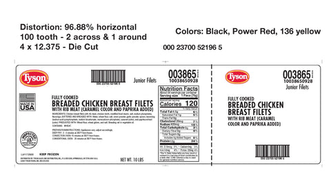 Chicken Breaded Fc Country Fried Junior Breast Filet 3865-0928