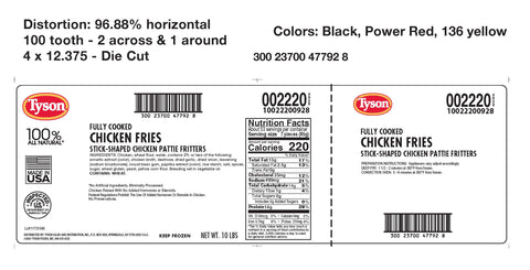 Chicken Fries Stick-shaped Chicken Pattie Fritters Fc 2220-0928