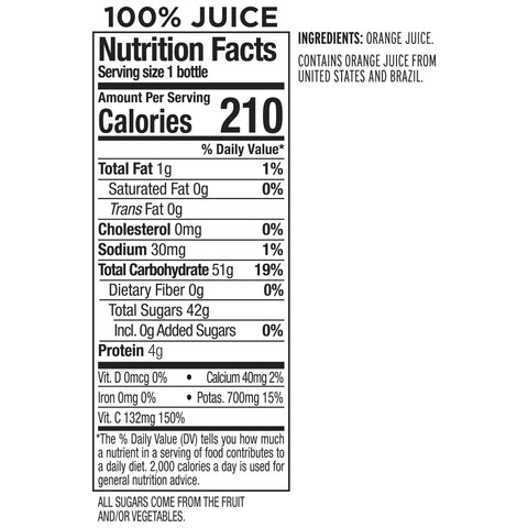 Naked Juice JUICE ORANGE 100% PLASTIC BOTTLE
