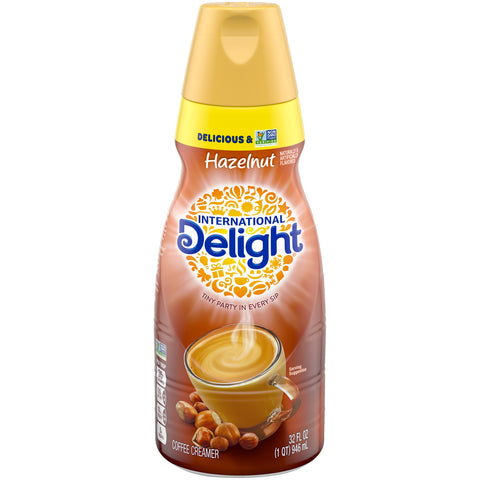 International Delight Hazelnut Coffee Creamer, 32 Fluid Ounce -- 12 per case.