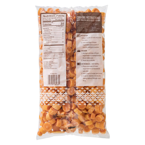 Simplot Smooth Sliced Carrot - 32 oz. package, 12 packages per case