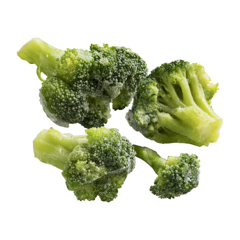 Simplot Broccoli Florets - 2 lb. poly wrap packages, 12 packages per case.