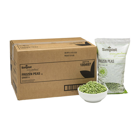 Simplot Peas - 40 oz. package, 12 packages per case