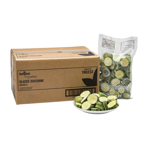 Simplot Classic Crinkle Cut Sliced Zucchini, 32 Ounce -- 12 per case.