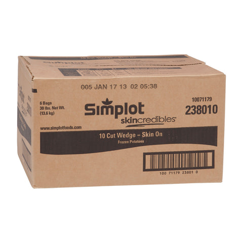 USDA POTATO FRIES 10-CUT WEDGE SKIN-ON CNS