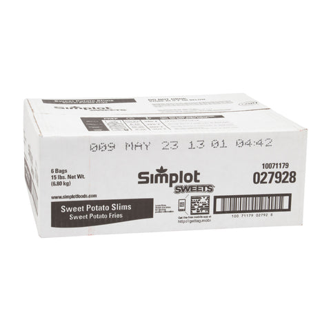 Simplot Sweets Slims Sweet Potato Fries, 2.5 Pound -- 6 per case.