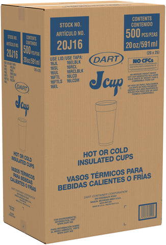 H&H Chevron CUP FOAM WHITE 20 OZ