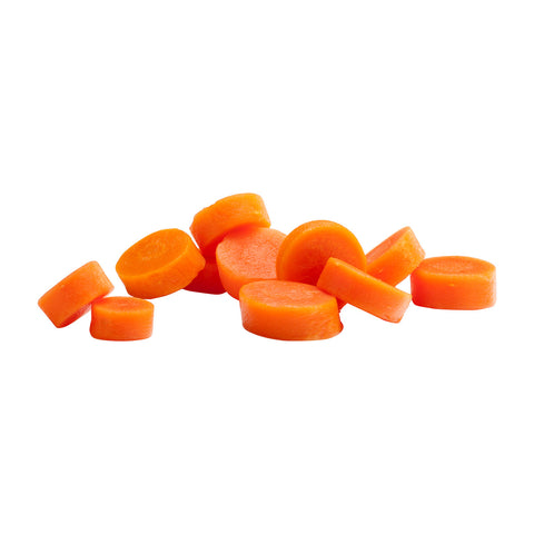 Simplot Smooth Sliced Carrot - 20 lb. package, 1 package per case
