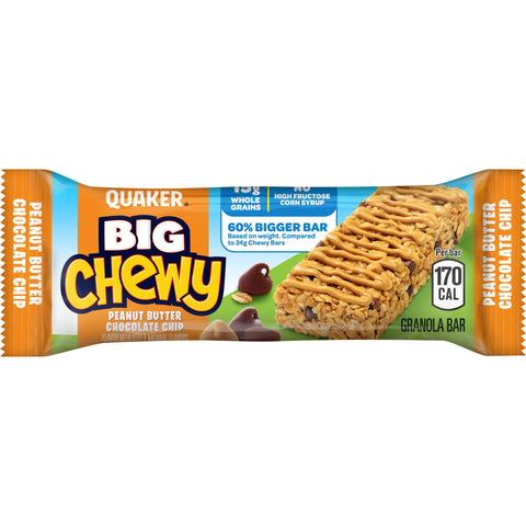 Quaker Chewy GRANOLA BAR BIG CHEWY PNB CHOCOCLATE CHIP