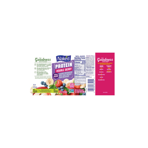 Naked Juice DRINK NAKED JUICE DOUBLE BERRY PROTEIN PLASTIC BOTTLE