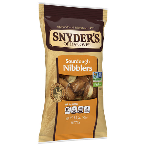 Snyders Of Hanover Sourdough Nibblers Pretzel, 3.5 Ounce -- 8 per case.